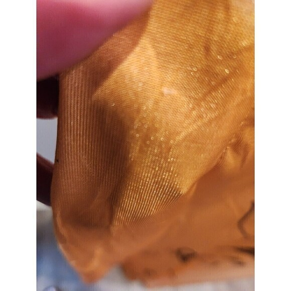 Zara Maxi Dress Sz M Gold w/ Black Accents see pics for defects - Picture 6 of 7